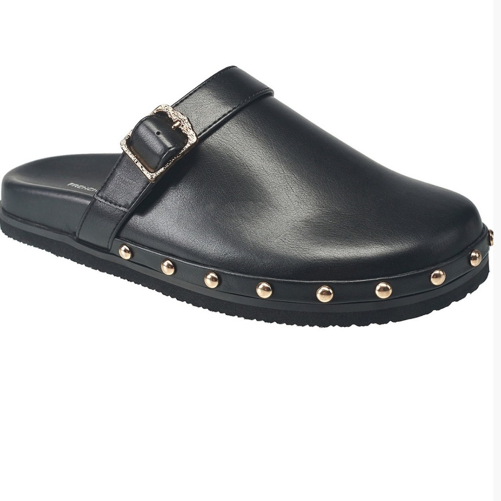 Chello Buckle Leather Clogs